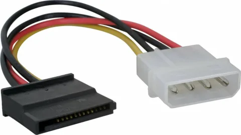1x Molex naar 1x SATA Power Kabel lengte 15cm