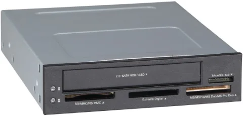 Internal USB Cardreader/Schrijven met SATA port, Zwart