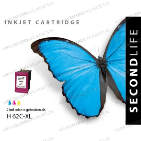 HP 62XL 21ml Kleur Cartridges
