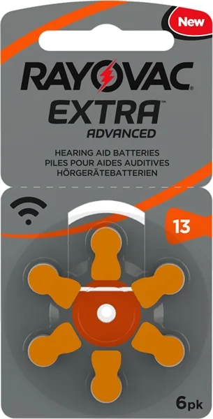 RAYOVAC EXTRA MERCURY FREE 13 AU-6XE Batterijen/doosje à 10 x blister 6