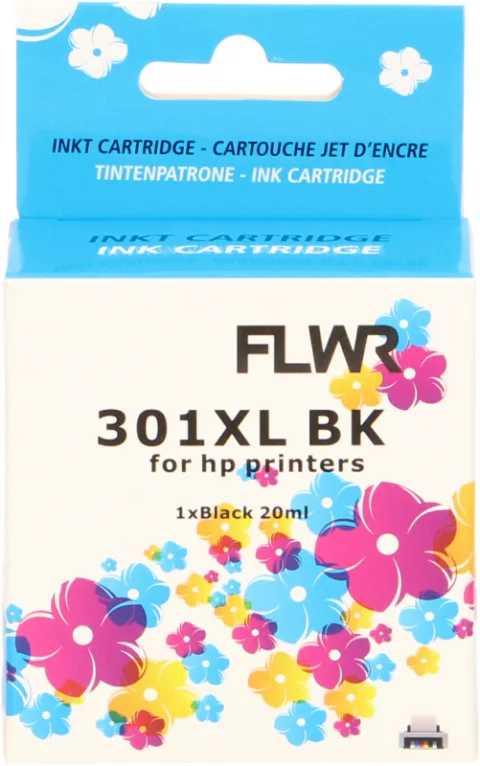 HP 301XL 20ml FLWR Zwart Cartridges