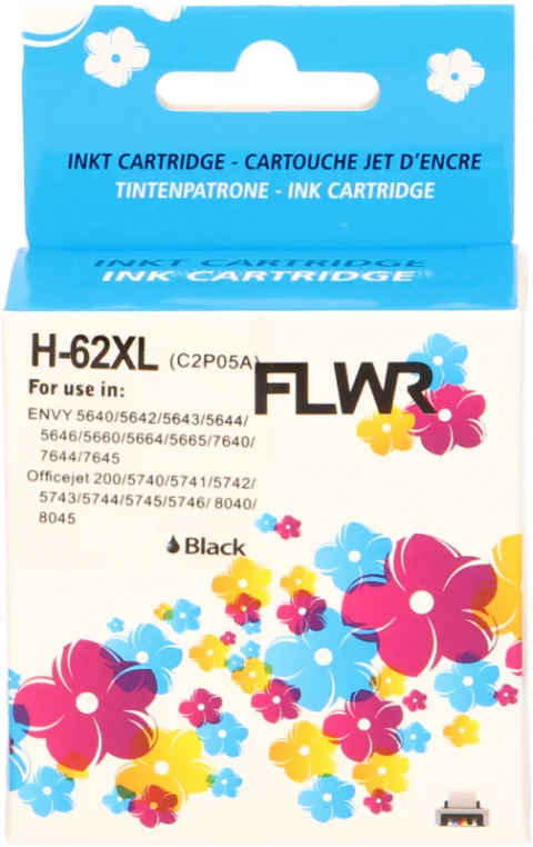 HP 62BKXL 20ml FLWR Zwart Cartridges