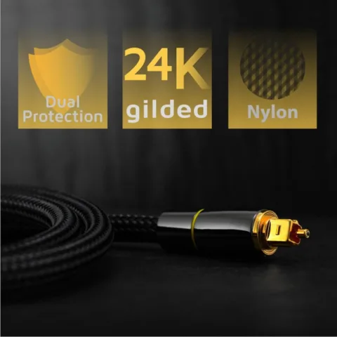Toslink Optische Audio Hifi 5.1 Fiberkabel 1M