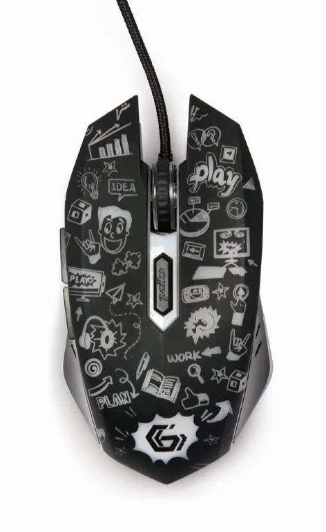 Gembird 6-Knoppe USB LED Bedraad Gaming Muis Zwart