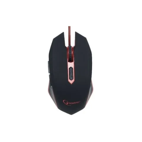Gembird 6-Knoppe USB LED Game Muis Bedraad Zwart/Rood