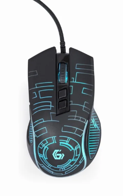 Gembird 7-Knoppe USB LED Bedraad Game Muis Zwart