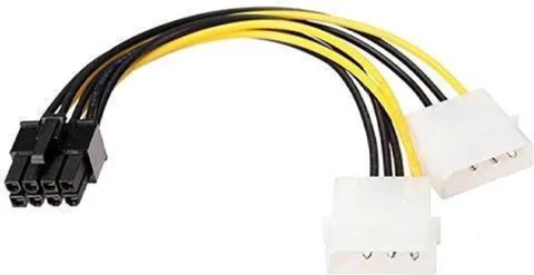 2x Molex 4pin naar 8 Pin PCI Express 17cm