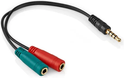 Audio Jack + Microphone Adapter Kable 3.5mm , 0.2m