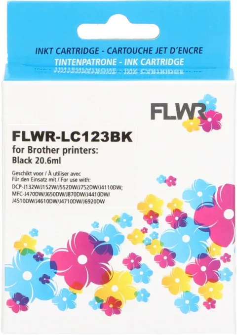 Brother LC-123XL Zwart 20,6ml FLWR Cartridges