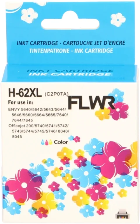 HP 62XL 18ml Kleur FLWR Cartridges