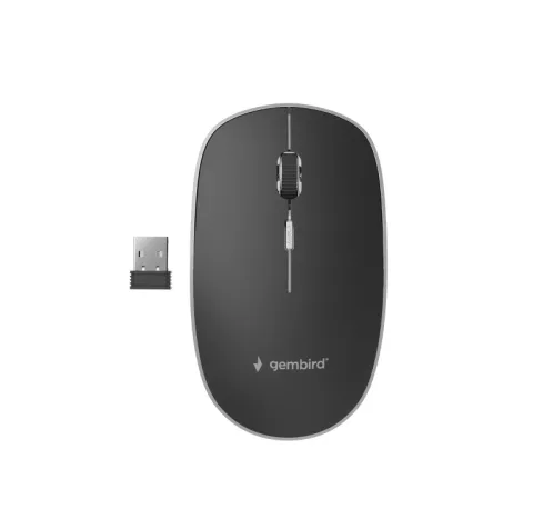 Stille Draadloze Optische Muis, USB Zwart