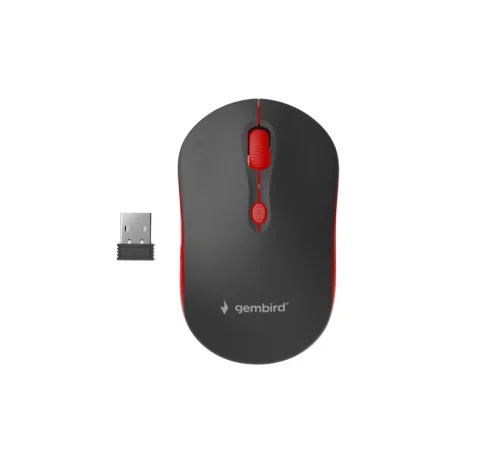 4 Knoppen Draadloze USB Muis Zwart/Rood