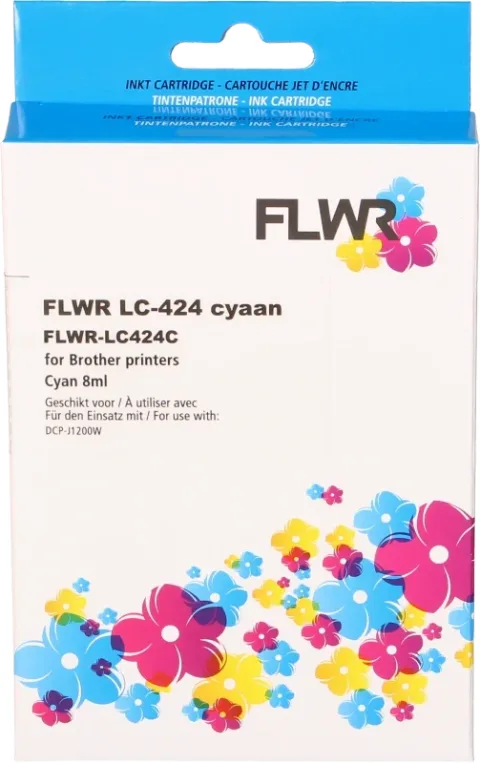 Brother XL LC-424 8ml FLWR Cyaan Cartridges