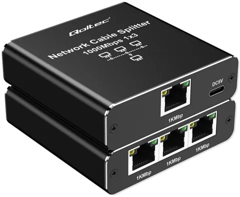 Gigabit Ethernet Splitter 1 tot 3 Netwerk Uitbreiding