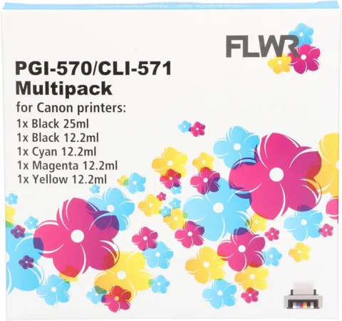 Canon CLI-571XL FLWR Multipack Zwart en Kleur