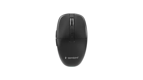 Dual-mode draadloze muis met 6 knoppen, 2.4G+BT, zwart