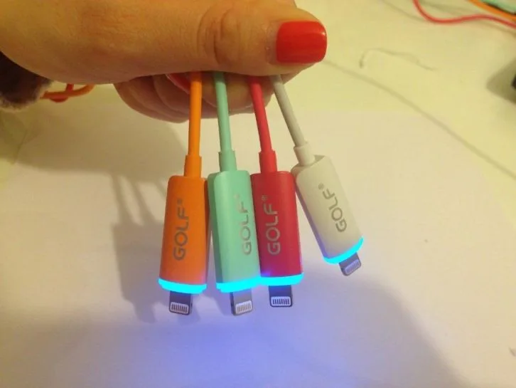 iPhone 5/5S/5C/6 USB Laad/Data Kabel met LED Indicator