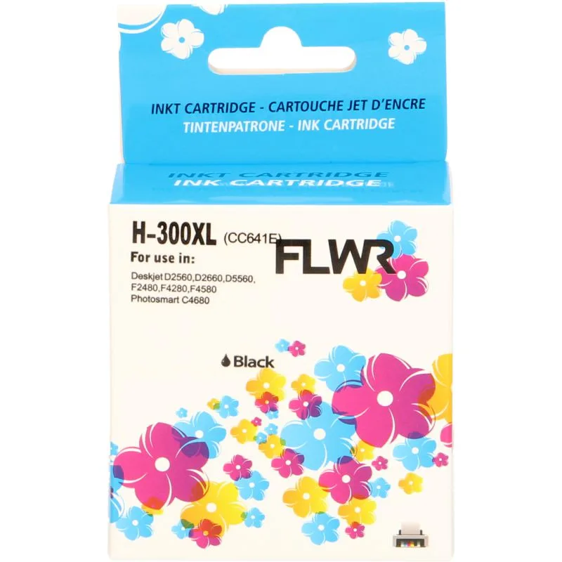 HP 300XL 18ml FLWR Zwart Cartridges