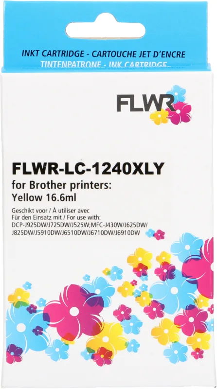 Brother LC-1240Y FLWR Geel 17ml XL Cartridges