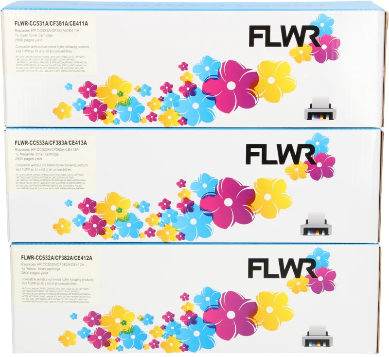 HP 304A FLWR 3-Pack Kleuren Multipack Toner