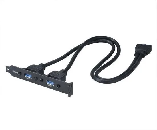 Akasa AK-CBUB17-40BK 2xUSB3.0 Kabel Adapter 0,40M