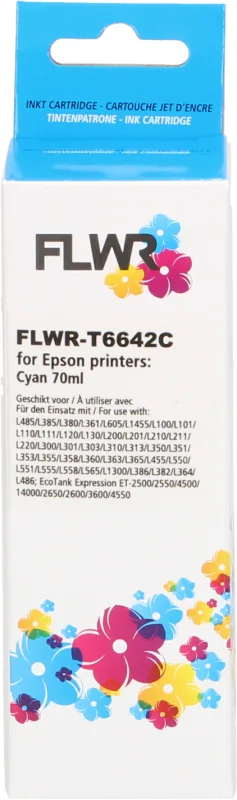 Epson T6642 Cyan 70ml FLWR Navulinkt XL (Compatible)