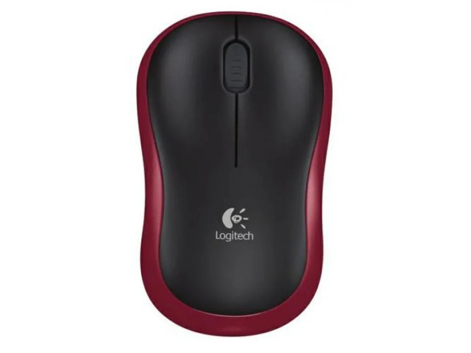 Logitech M185 Draadloze Muis 1000 DPI Zwart/Rood
