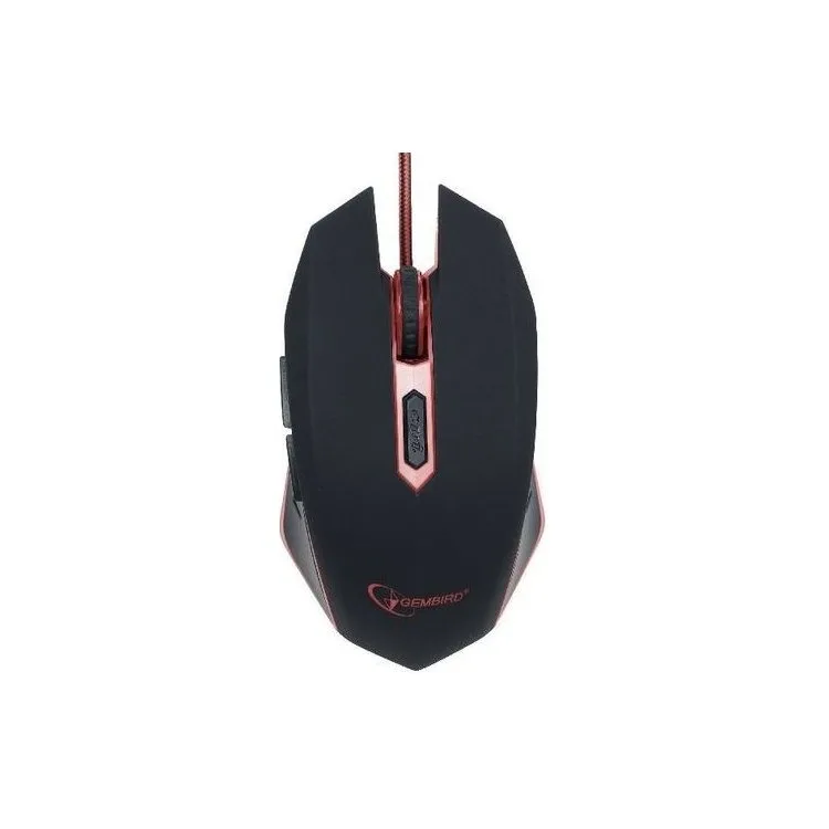 Gembird 6-Knoppe USB LED Game Muis Bedraad Zwart/Rood
