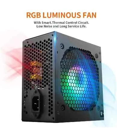 Aigo AK 700W ATX PC Voeding met 120mm RGB Ventilator