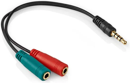 Audio Jack + Microphone Adapter Kable 3.5mm , 0.2m