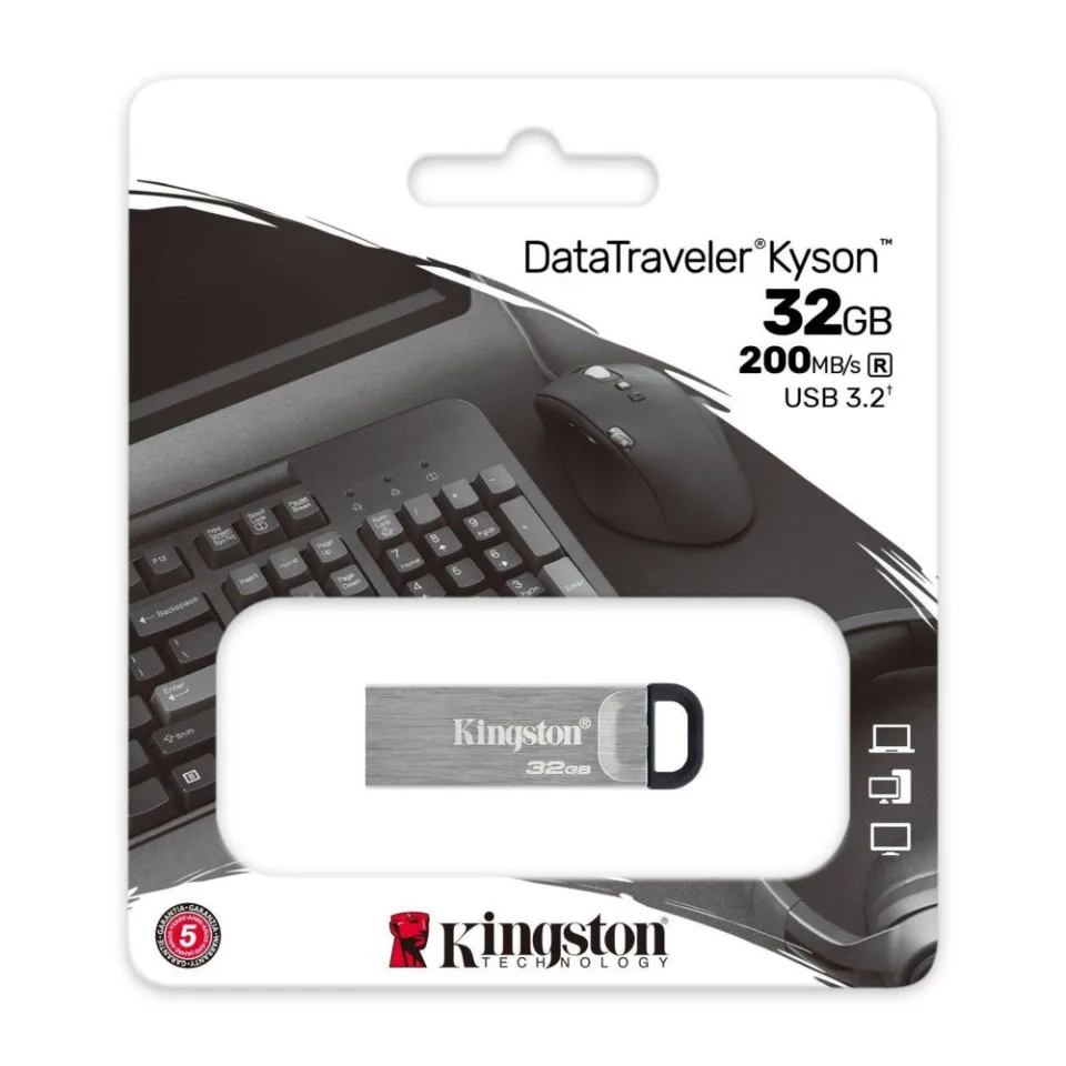 Kingston Data Traveler 32 GB USB3.2 Gen 1 Zilver Usbstick