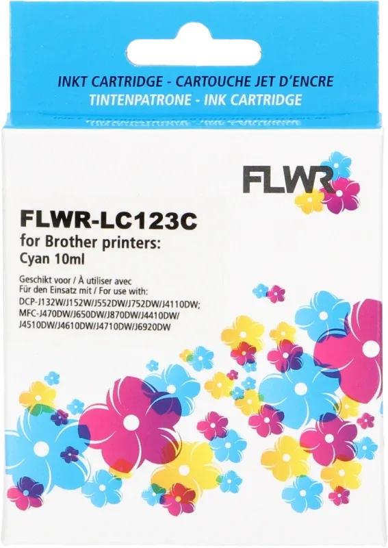 Brother LC-123C FLWR Cyaan 10ml XL Cartridges