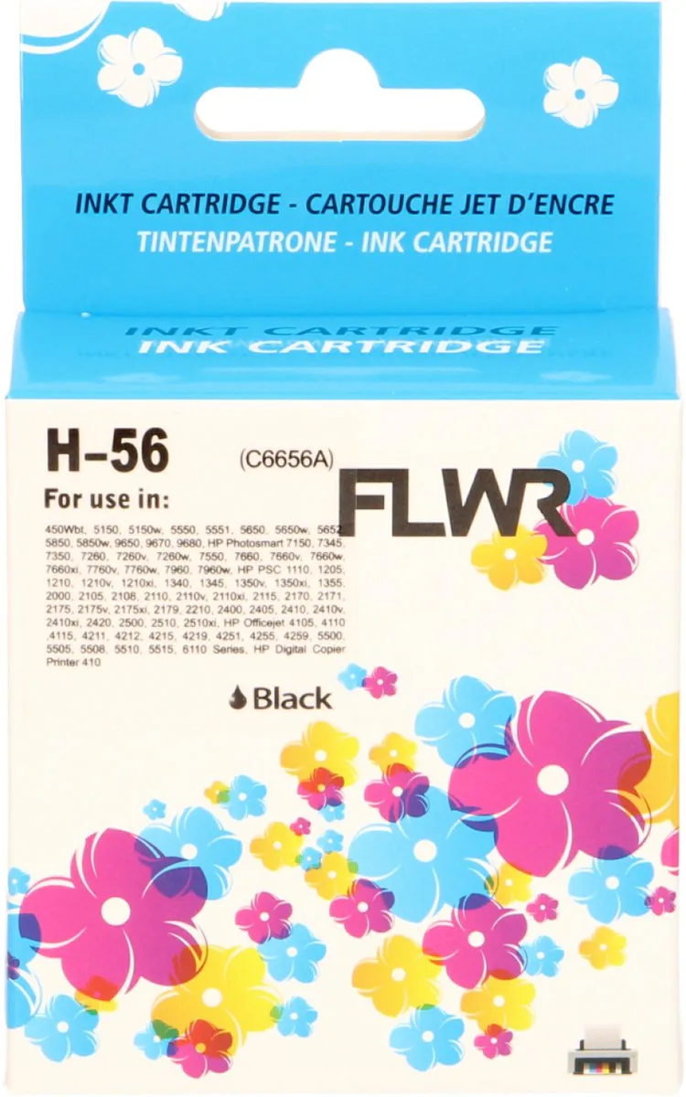 HP 56XL 21ml FLWR Zwart Cartridges