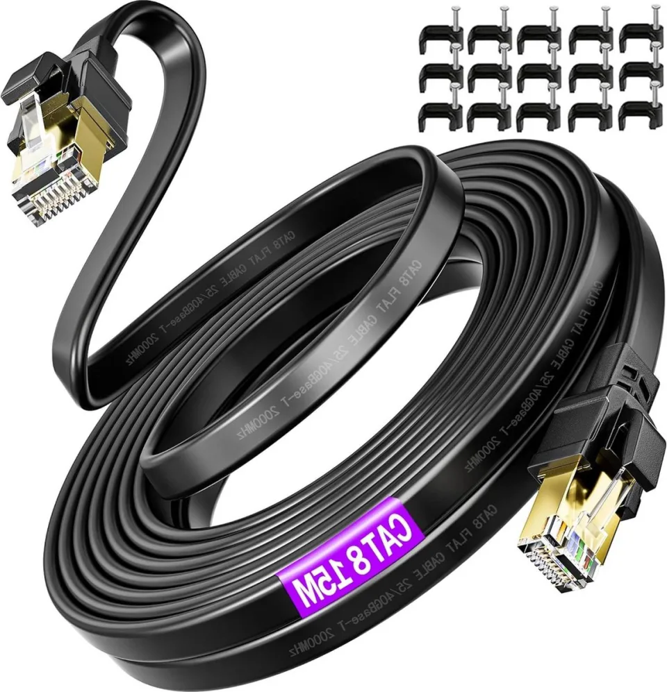 UTP CAT8 Kabel 40Gbps 2000Mhz 5M Platte Netwerkkabel